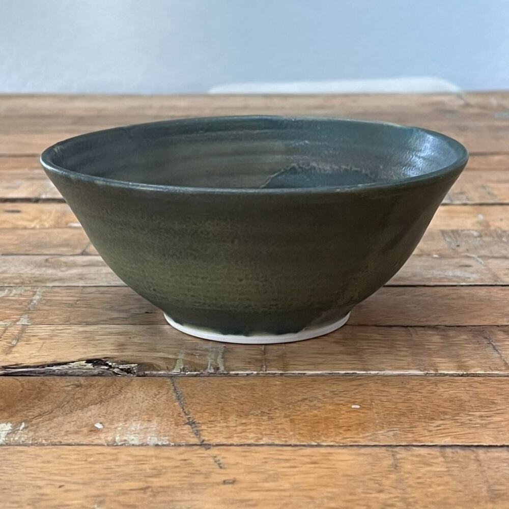 Mortar Ceramic Dark Green 6" Grated Textured Interior
